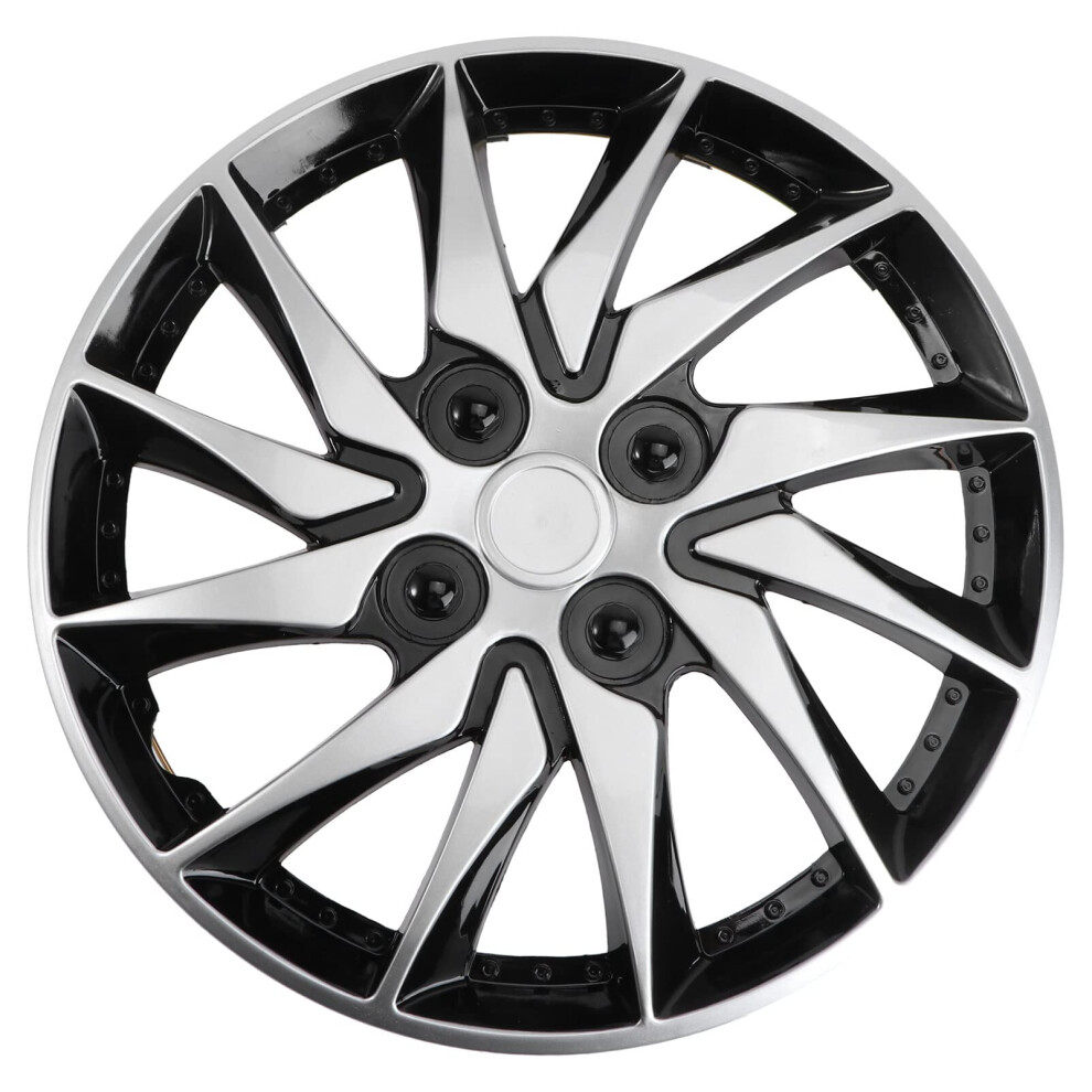 And Hubcap Wheel Cover For Car Auto Accessories Fit For Hub And Rim Stylish Hub Case For Vehicles Car Wheel Cover Silver/Black 689788470320