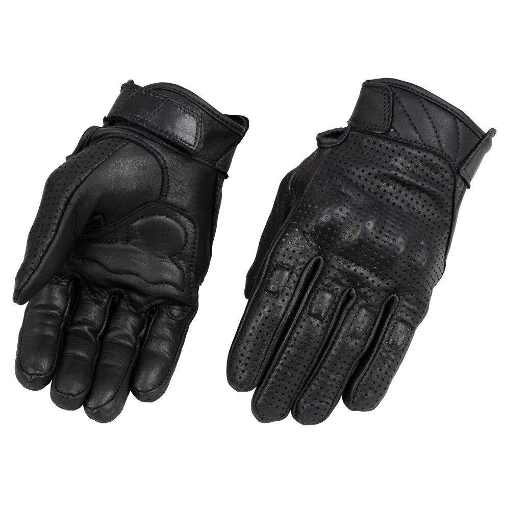 Men's Leather Motorcycle Riding Hand Gloves Xlarge Xlarge Mg7500black 689788470658