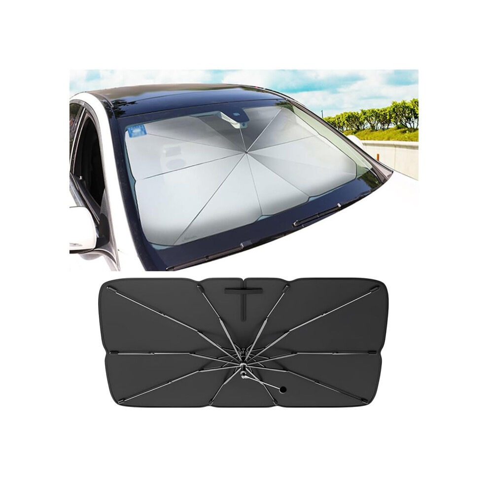 Car Windshield Sunshade Umbrella, Nano Ice Crystal Cooling Vehicle Sun Shade, Heat Insulation 689788470627