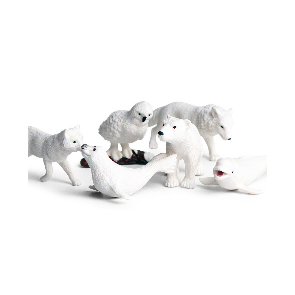 Bear Polar Wildlife Animal Mini Figures Model Set For Educational Gift And Use