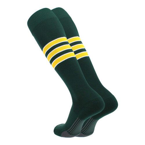 TCK Performance Baseball/Softball Sokken (Donkergroen/Wit/Goud Medium)