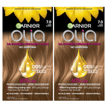Garnier Olia Χρώμα Μαλλιών Χωρίς Αμμωνία, 7.0 Σκούρο Ξανθό, 2 Τεμάχια