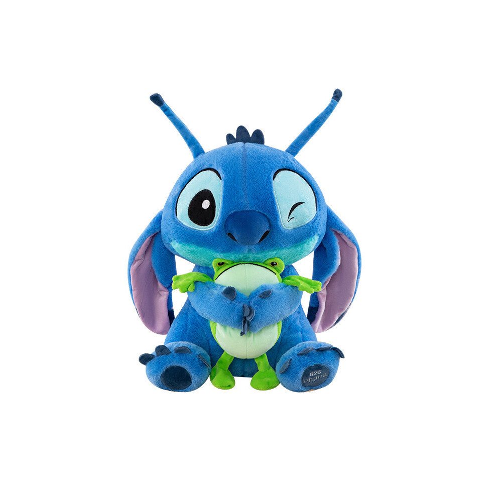 (45cm) Plush Stitch Cuddly Toys With Holding Frog Designs For Kids Birthday And Gift