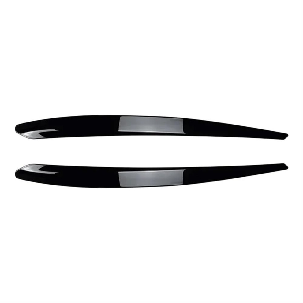 Car Headlight Eyebrow, Carbon Fiber Look Headlight Eyebrow Trim, Compatible For Skoda Superb B8 2016 2017 2018(Glossy ) Black 689788472638