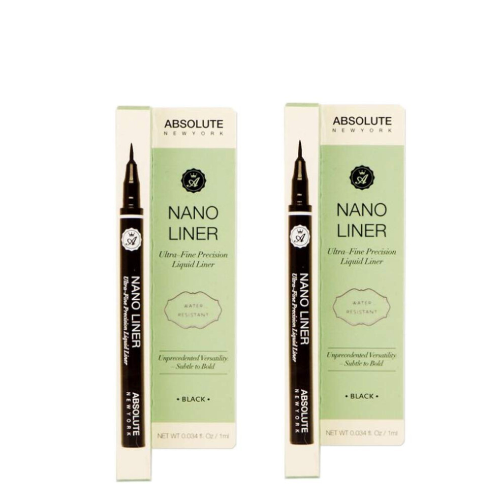 Absolut New York (Pack Of 2) Absolute New York Liquid Liner Nano With Eyebrow Shaver