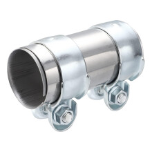 Adjustable Exhaust Pipe Tube Joiner Connector Sleeve Clamp for 4852mm OD Pipes, 120mm Length