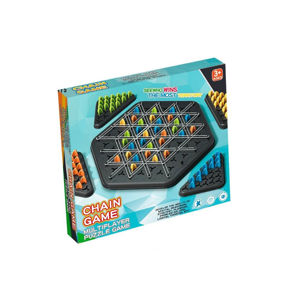 (Large) Rope Chess Triangle Solving Puzzle Toy For Childrens Gift Daily Interactive
