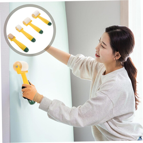Professional Wallpaper Tool Set 4 Pcs Plastic Handle Foam Rollers Smoother Tool Seam Roller for Construction 2