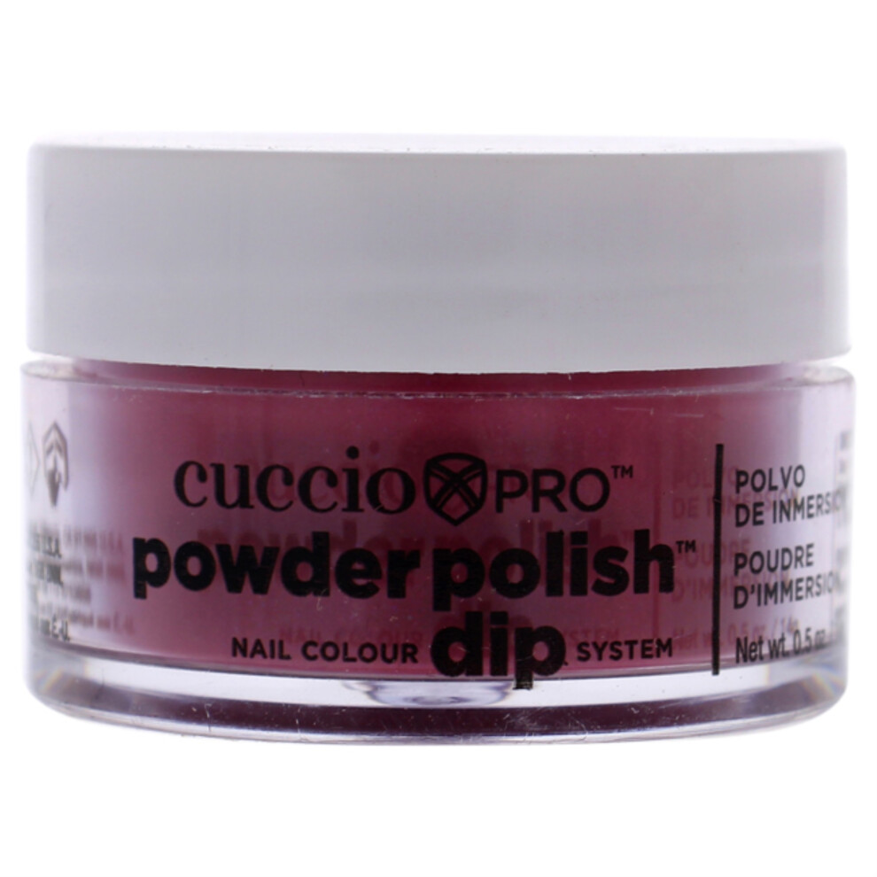 Cuccio Colour Pink Pro Powder Polish Nail Colour Dip System - Fuchsia With Rainbow Mica By For Women - 0.5 Oz Nail Powder