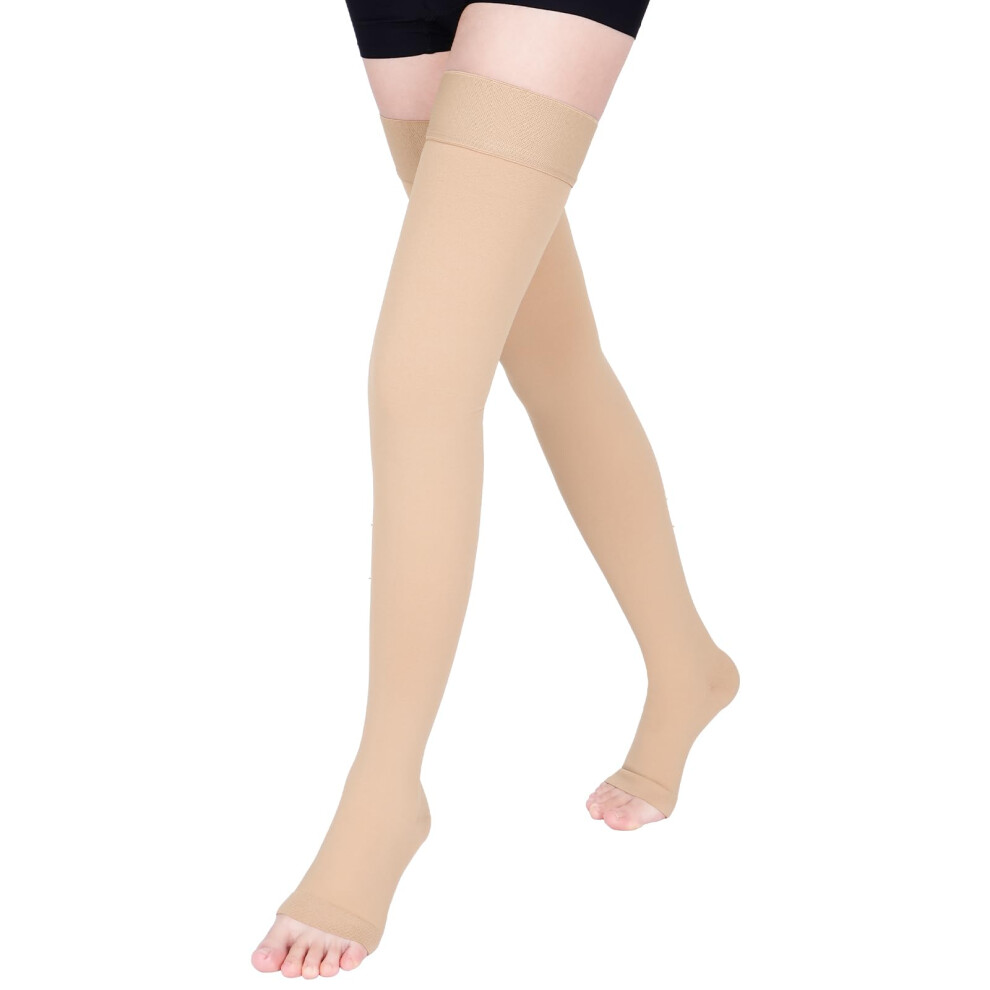 Compression Stockings for Women  Men, 1520 mmHg Thigh High Compression socks