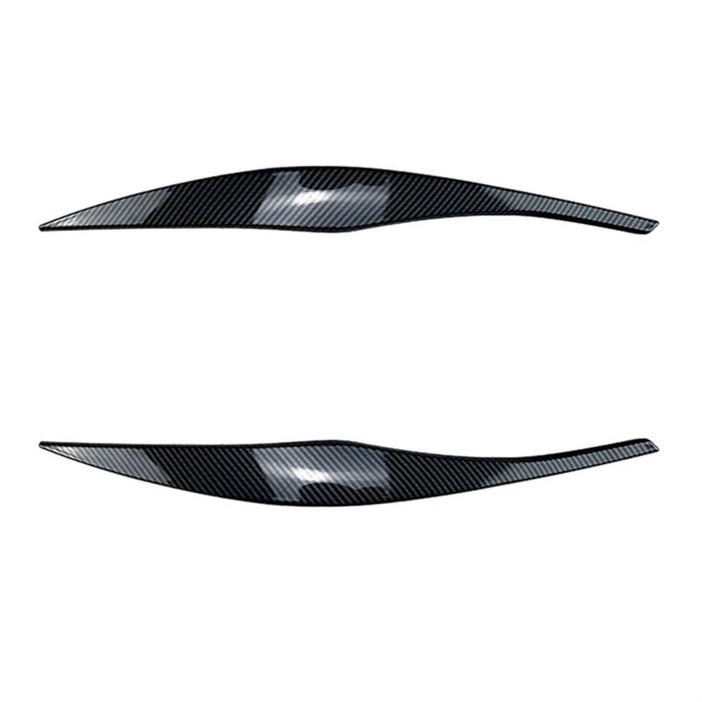 Car Headlights Eyebrows, Abs Carbon Fiber Look, Headlight Eyebrow Trim Compatible For Bmw 3 Series E90 E91 320I 330I 0512 689788476919