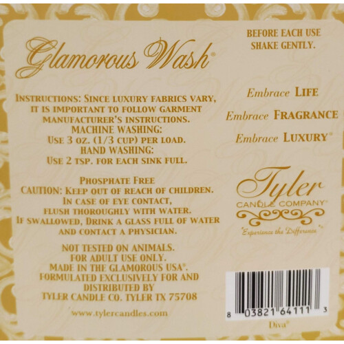 Tyler Candle Glamorous Wash Υψηλής Συντήρησης Μισή Γαλλόνι (64 OZ) Απορρυπαντικό Ρούχων 1