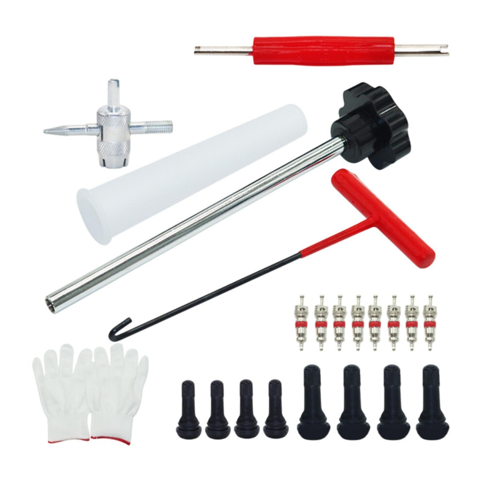 Valve Stem Core Remover Valve Stem Puller Installer Tool Quick Change Tire Valve Tool Kit, 23Pcs 689788477527