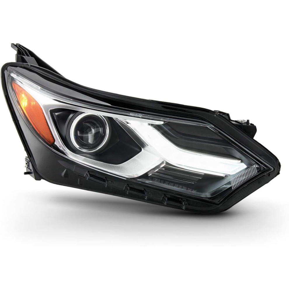 Headlight Assembly Chrome Housing Reflector Replacement For 2018 Chevy Equinox, Pack Of 1 Passenger Side Amber 689788479736