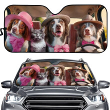 Dog  Cat Driver Sunshade for Car Windshield Foldable Auto Front Window Protector