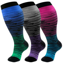 Plus Size Compression Socks Wide Calf for Women Men 2030 mmhgExtra Wide Calf Knee High Support Socks for Medical, Running,Nursing,Athletic