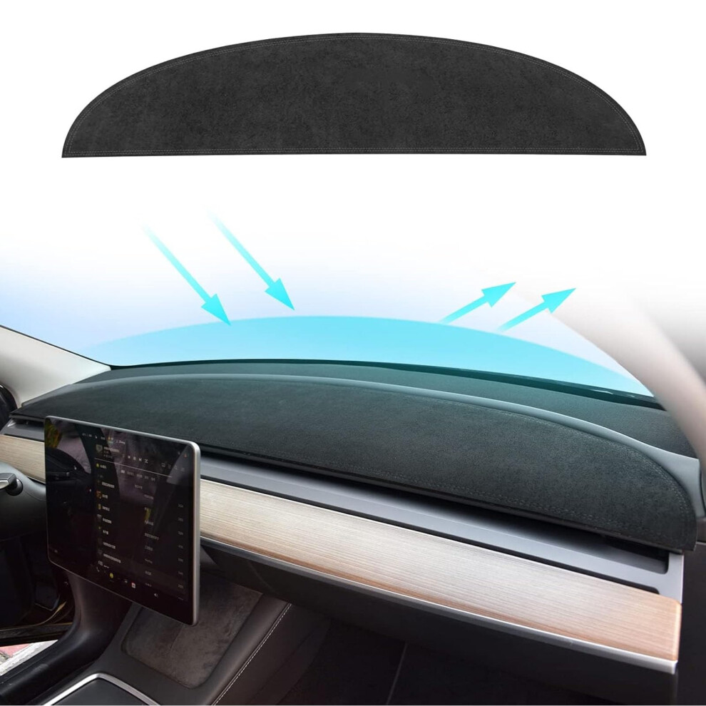 Suede Dashboard Cover For Tesla Model 3 Highland, Dash Cover Mat Compatible With 689788484631