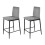 Living And Home (Grey) 2PCS Upholstered Bar Stools 4