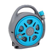 ABS-Schlauchaufroller 16m/12m Grau-Blau 33x25x16cm