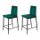 Living And Home (Green) 2PCS Upholstered Bar Stools 4