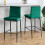 Living And Home (Green) 2PCS Upholstered Bar Stools 1