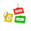 BARSKA BARSKA Multi-Purpose Key-tags med skrive-p?-m?rker og ringholdere-100 sm? farvede tags 5