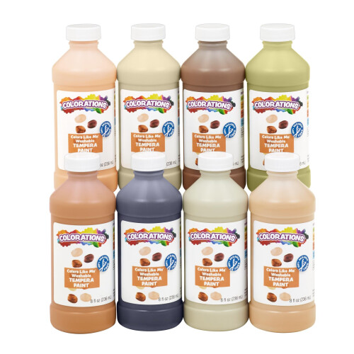 Colorations Colors Like Me afwasbare temperaverf 8 oz. - set van 8
