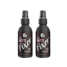 W7 The Fixer Makeup Setting Spray - Matt Finish - Långvarig, Ultra-Fin Formel - Cruelty Free och Vegan - 2 Pack