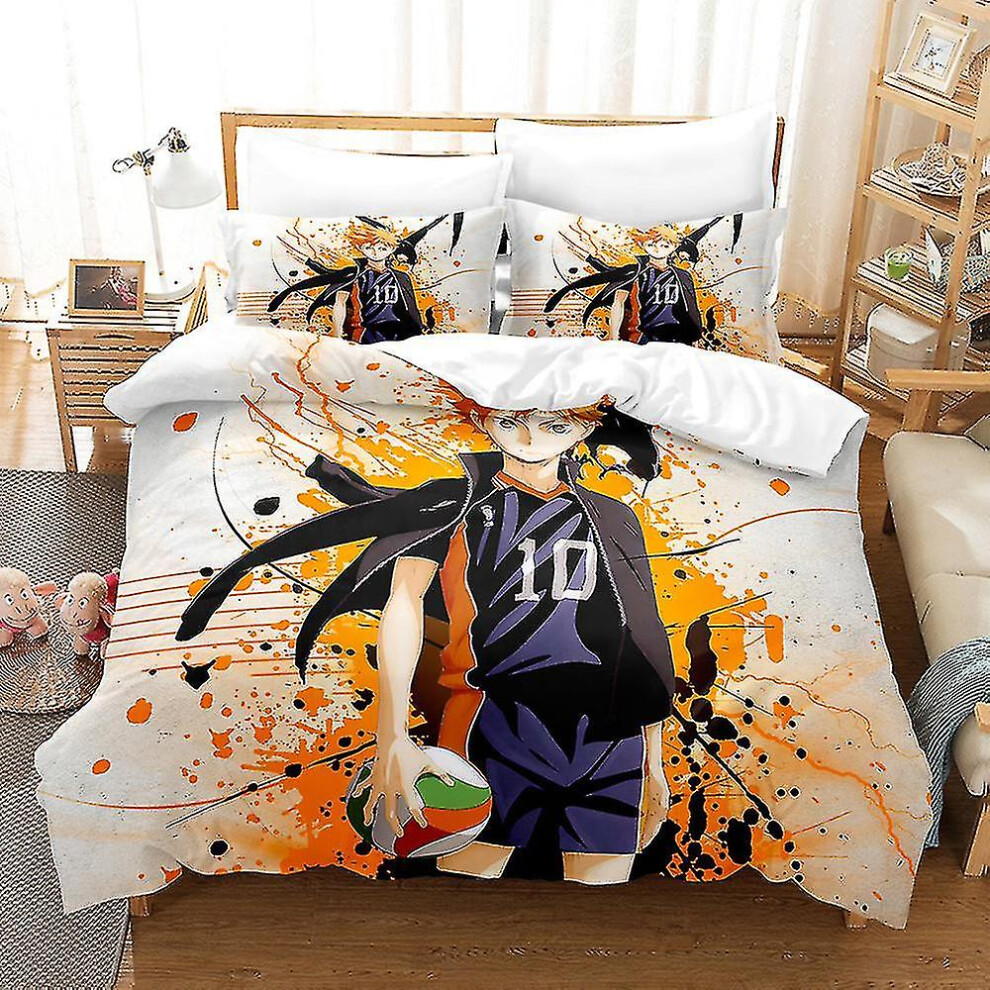 Kikidex (Uk Single 135X200cm, One Size) H6 Anime Haikyuu!! 3D Printed Bedding Set Duvet Cover Quilt Cover Pillowcase Kids Gift