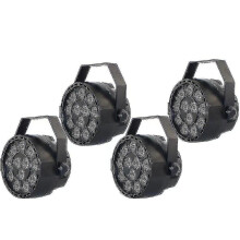 (As show, One size) 4x Led Par64 Stage Light Rgbw Dmx512 Stage Lighting