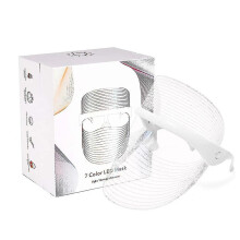 (As show, One size) Portable Led Face Mask Light Therapy, 7 Colors Led Light Therapy Mask, Red Blue Light Therapy For Face, Light Masks For Skin Care, Rechargeable Safe