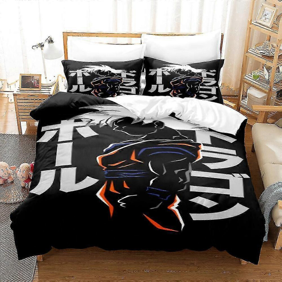 (US FULL 200x230cm, One size) Dragon Ball 3d Printed 2/3pcs Bedding Set Duvet Cover Quilt Cover Pillowcase Kids Gift Color 27