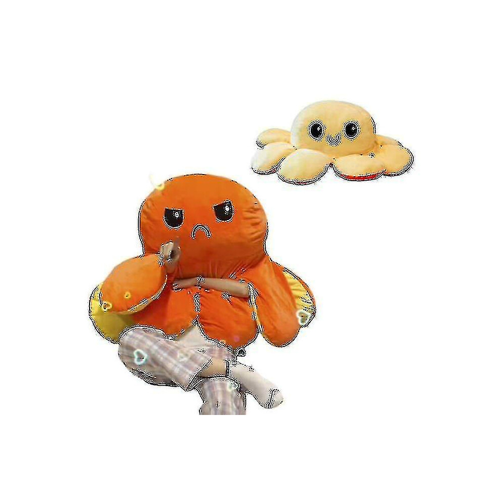 Kikidex (90Cm, Blue Pink) Large Octopus Reversible Plushies Doll Double-Sided Flip Octopus Plush Sweetest Gift Blue,Pink