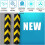 Garage Wall Protector Foam Wall Corner Guard Rubber Corner Protectors, 80x10x0.6cm, Reflective Stripe 5
