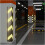 Garage Wall Protector Foam Wall Corner Guard Rubber Corner Protectors, 80x10x0.6cm, Reflective Stripe 2