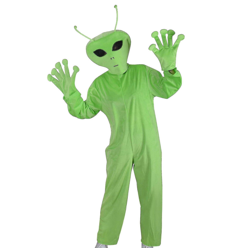 Kikidex (M, Adult) Halloween Cosplay Alien Et Costume Onesie Show Set 2023 Green