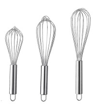(12 14 16 inches, One size) Stainless Steel Whisk Set Kitchen Whisk Balloon Whisk Kitchen Wire Whisks -3 Pack