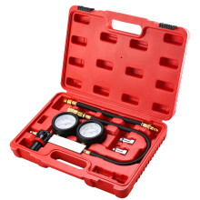 Cylinder Leak Down Tester Tool Kit, Gasoline Engine Compression Leak Down Tester Set, Tu21 Cylinder Detector with Dual Gauges