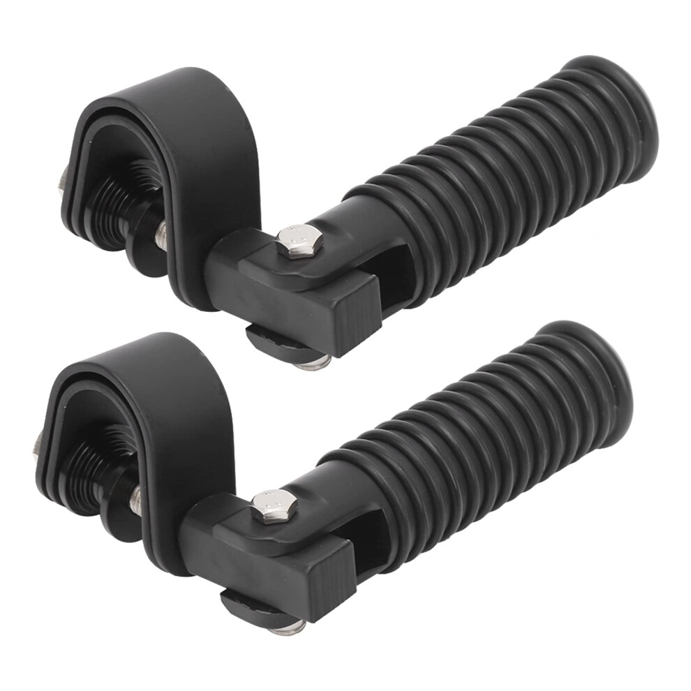 Motorcycle Foot Pegs Clamp Footrest Mount Engine Crash Bar (Black) Black 689788488943