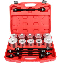 27Pcs Universal Press and Pull Sleeve Kit Bush Bearing Insertion Tool Set Impact Bolt and Nut Set