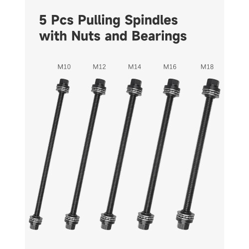27Pcs Universal Press and Pull Sleeve Kit Bush Bearing Insertion Tool Set Impact Bolt and Nut Set 2