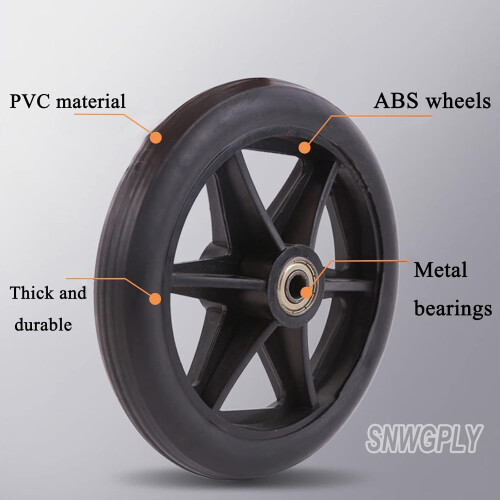 2 Pcs Wheelchair Walker Replacement Wheel For Rollators, Solid Wheel 6' 7' 8', Easy To Scroll 2