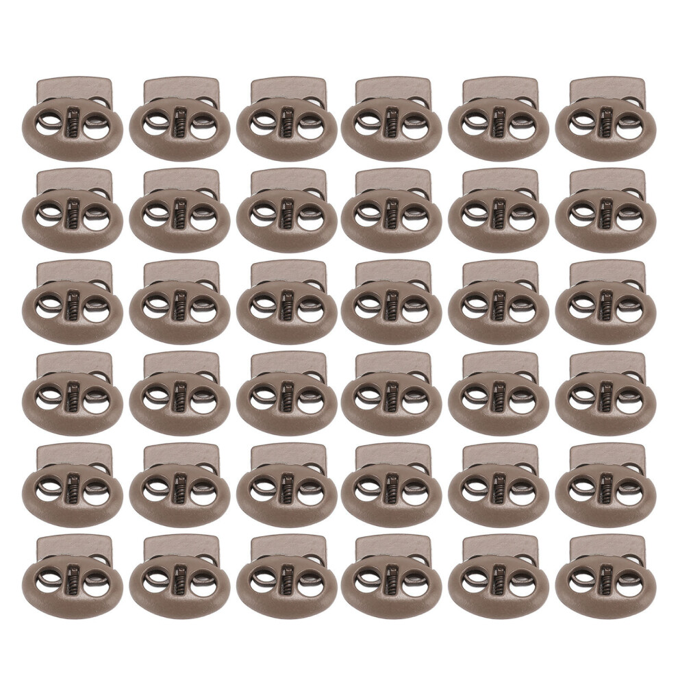 30Pcs Metal Cord Locks Double Hole Zinc Alloy 9121376764790
