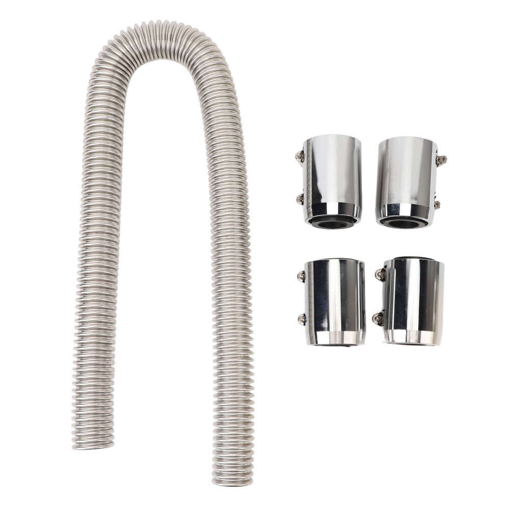 Coolant Radiator Hose 36In Flexible Stainless Silver 9121376765285