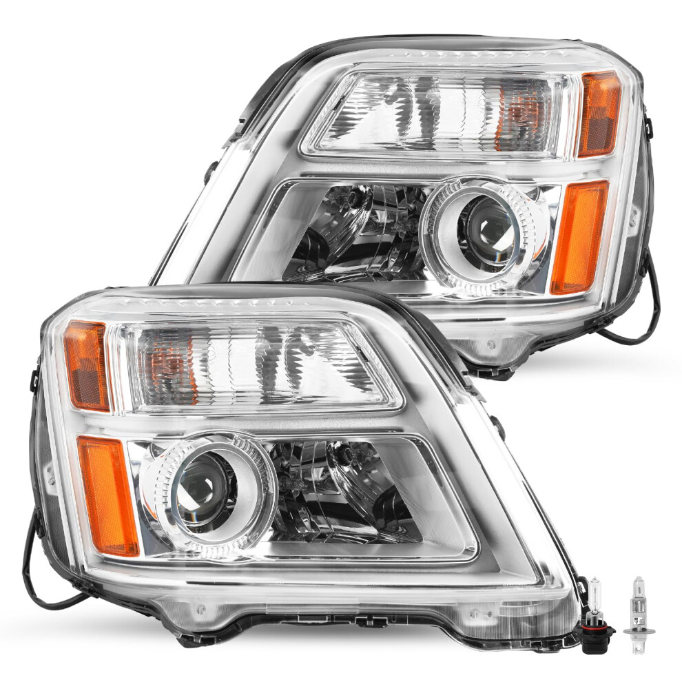 Halogen Headlights Assembly Fits For 2010 2015 Gmc Terrain Suv Sl/Slt/Sle Bulbs Included 689788498058
