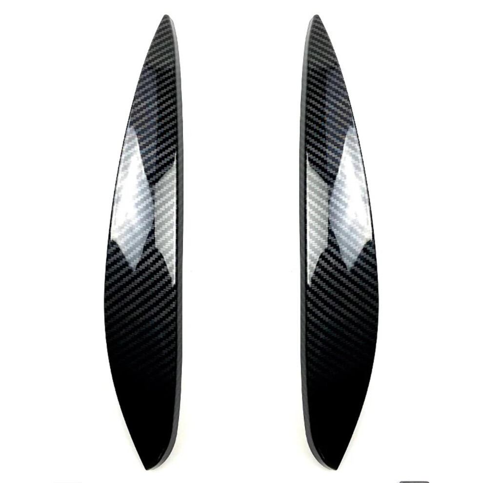 Carbon Fiber Look Headlight Eyelids Eyebrows Compatible With Mercedes Smart 2014 Car Sticker 689788499109