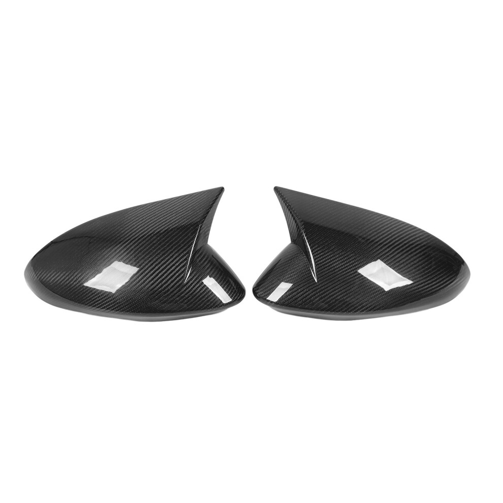 1 Pair Carbon Fiber Mirror Covers Ox Horn Style 9121376766404