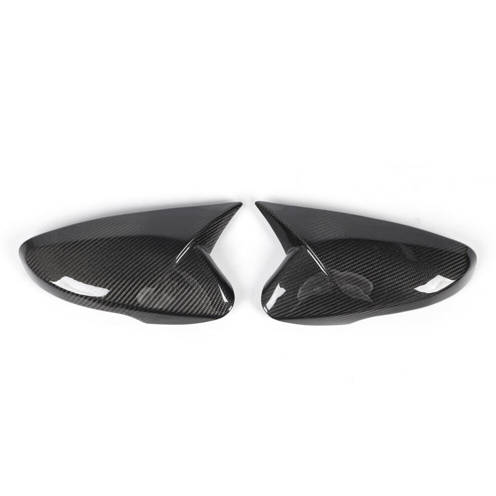 2Pcs Side Rearview Mirror Cover Carbon Fiber 9121376766435
