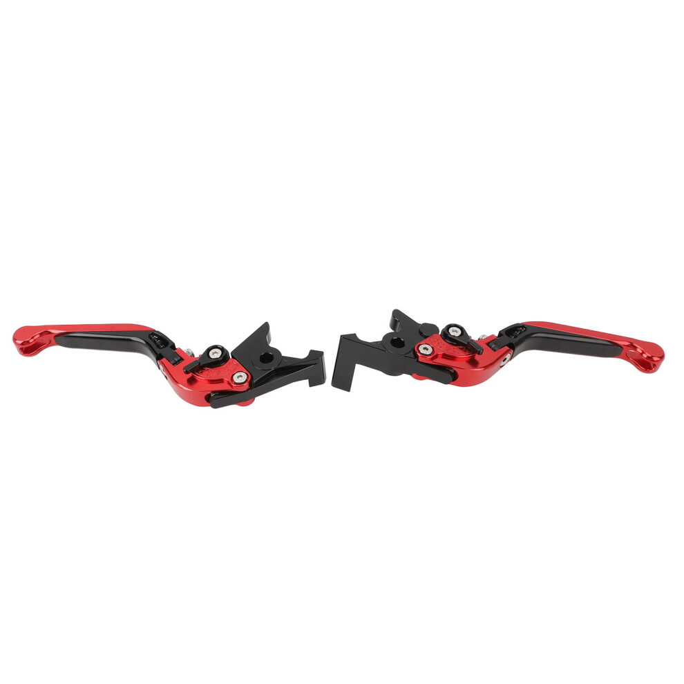 1 Pair Motorcycle Folding Clutch Lever Aluminum Red 9121376766756