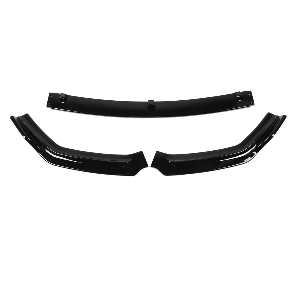 3Pcs Front Bumper Lip Body Kit Glossy Front Black 9121376768439